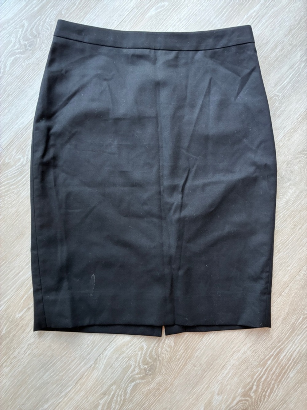 J. Crew Black Wool Tailored Pencil Skirt